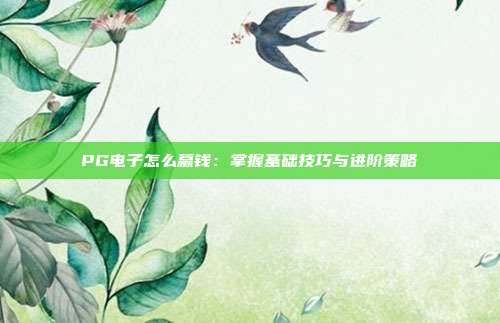PG电子怎么赢钱:掌握基础技巧与进阶策略