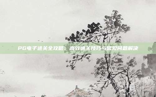 PG电子进关全攻略:高效通关技巧与常见问题解决