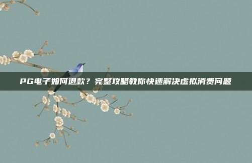 PG电子如何退款?完整攻略教你快速解决虚拟消费问题