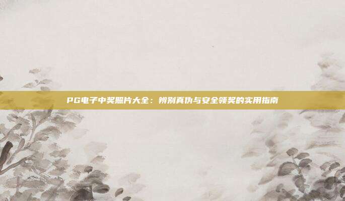 PG电子中奖照片大全：辨别真伪与安全领奖的实用指南