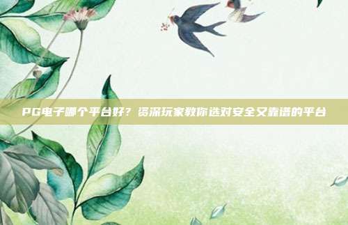 PG电子哪个平台好？资深玩家教你选对安全又靠谱的平台