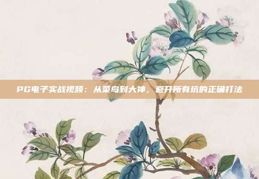 PG电子实战视频：从菜鸟到大神，避开所有坑的正确打法