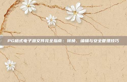 PG格式电子源文件完全指南：转换、编辑与安全管理技巧