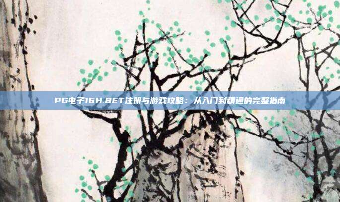 PG电子16H.BET注册与游戏攻略：从入门到精通的完整指南
