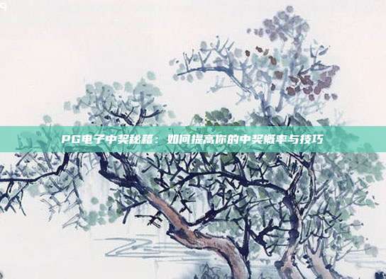 PG电子中奖秘籍:如何提高你的中奖概率与技巧